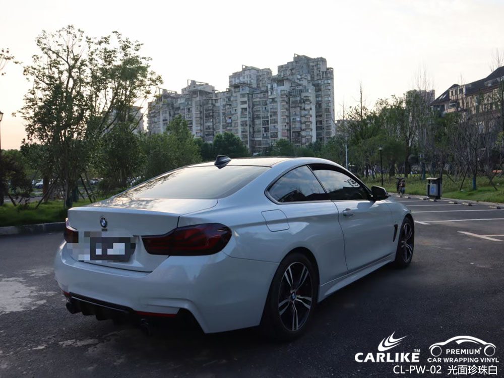 CARLIKE卡莱克™CL-PW-02宝马光面珍珠白车身改色效果图