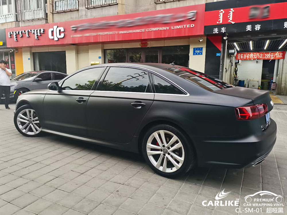 CARLIKE卡莱克™CL-SM-01奥迪超哑黑整车改色贴膜效果图