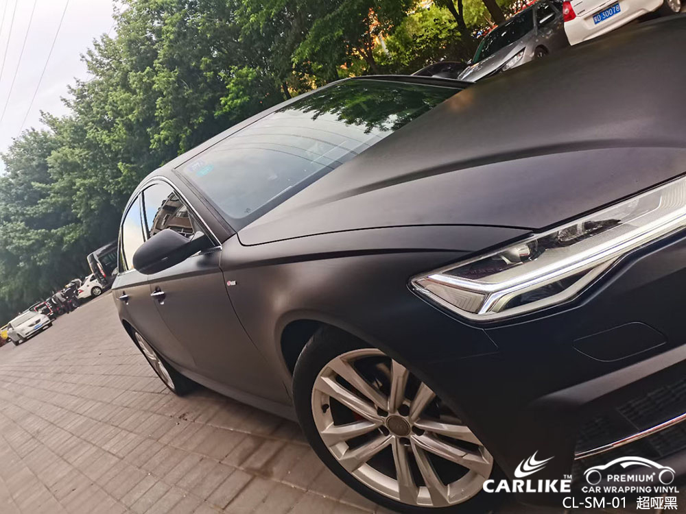 CARLIKE卡莱克™CL-SM-01奥迪超哑黑整车改色贴膜效果图