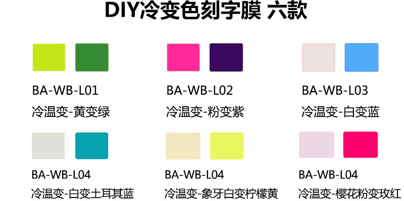 欣浪BA-WB温变刻字纸炫彩变色不干胶即时贴