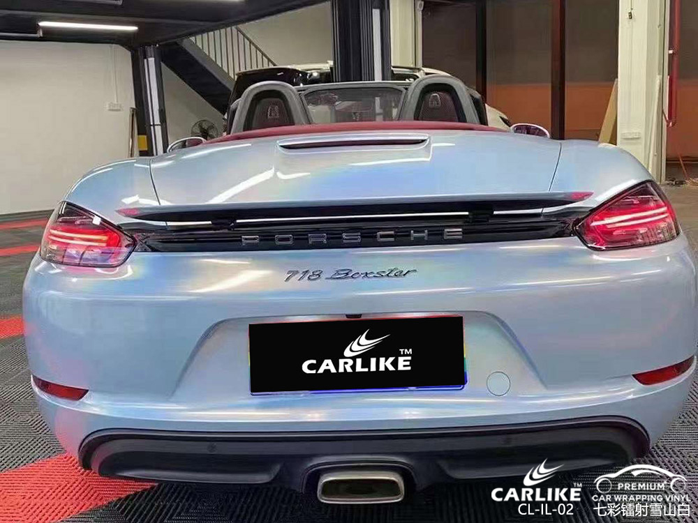 CARLIKE卡莱克™CL-IL-02保时捷718七彩镭射白汽车改装