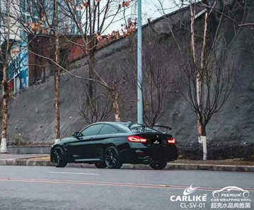 CARLIKE卡莱克™CL-SV-01宝马超亮水晶典雅黑汽车改色案例
