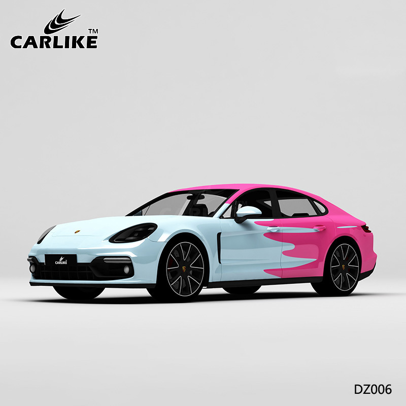 CARLIKE卡莱克™CL-DZ-006保时捷蓝红双拼车身贴膜