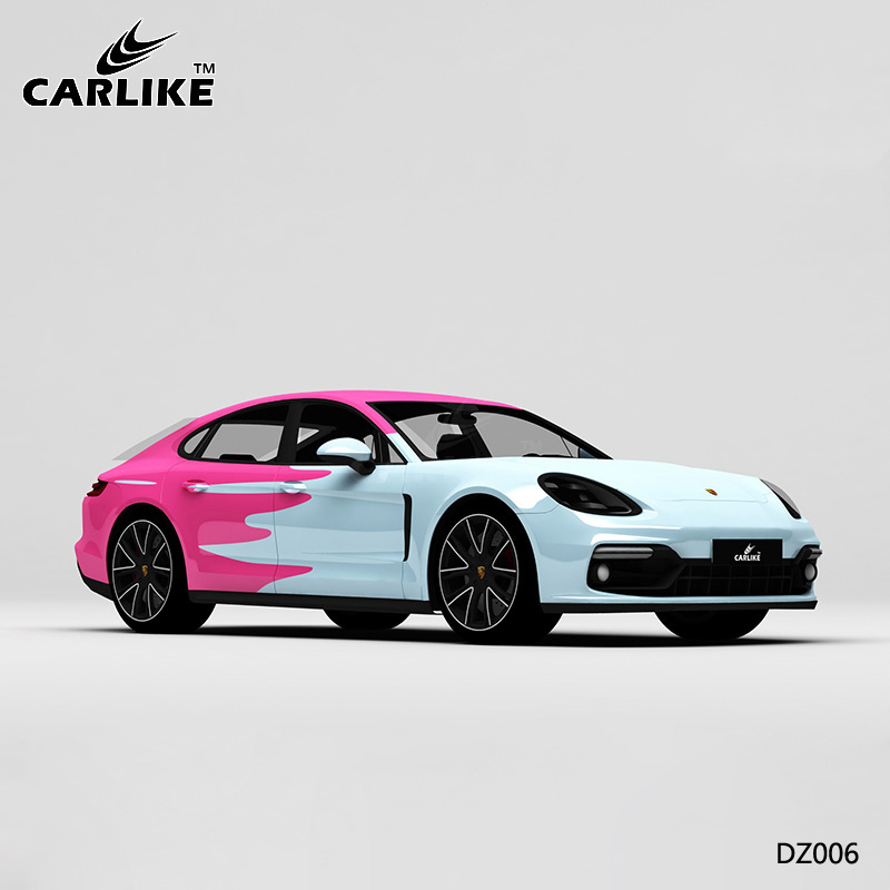 CARLIKE卡莱克™CL-DZ-006保时捷蓝红双拼车身贴膜