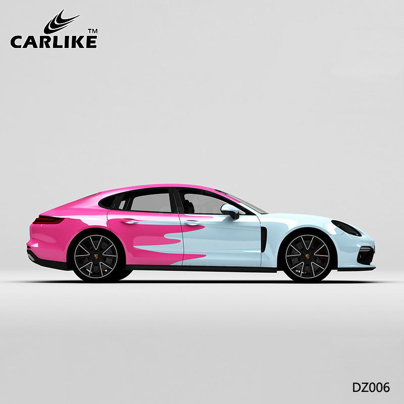 CARLIKE卡莱克™CL-DZ-006保时捷蓝红双拼车身贴膜