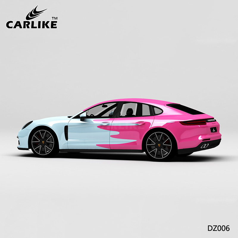 CARLIKE卡莱克™CL-DZ-006保时捷蓝红双拼车身贴膜