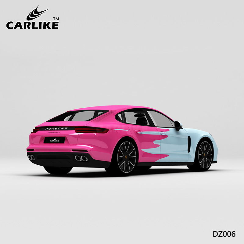 CARLIKE卡莱克™CL-DZ-006保时捷蓝红双拼车身贴膜