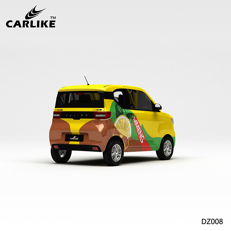 CARLIKE卡莱克™CL-DZ-008五菱宏光MINI柠檬黄涂装车身改色