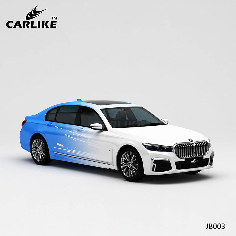 CARLIKE卡莱克™CL-JB-003宝马白变蓝泼墨渐变全车改色