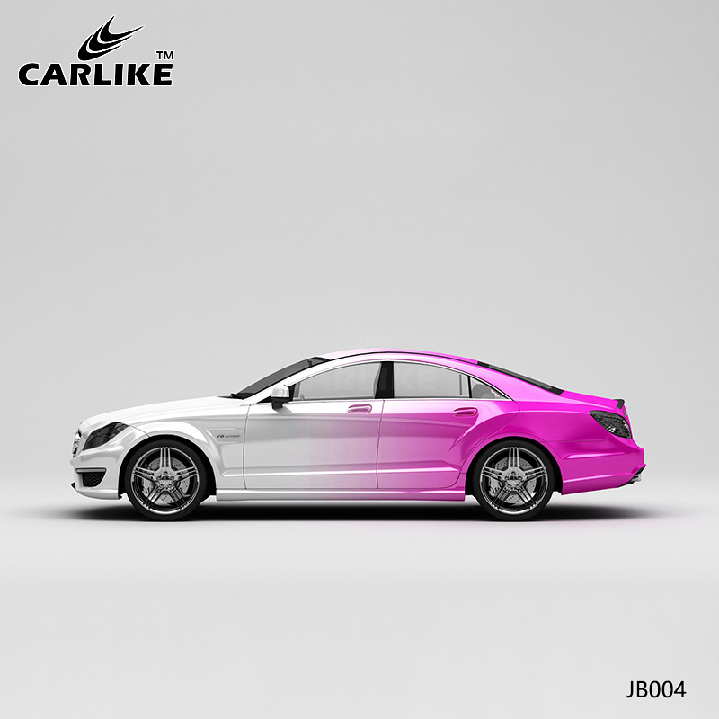 CARLIKE卡莱克™CL-JB-004奔驰白变玫红全车改色