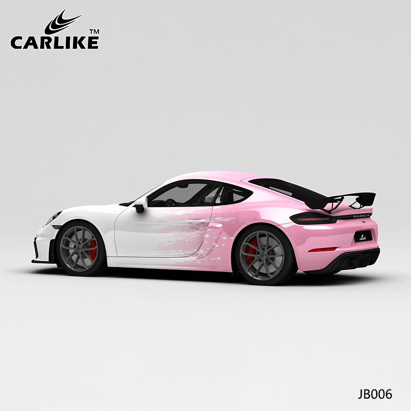 CARLIKE卡莱克™CL-JB-006保时捷白粉泼墨渐变整车改色