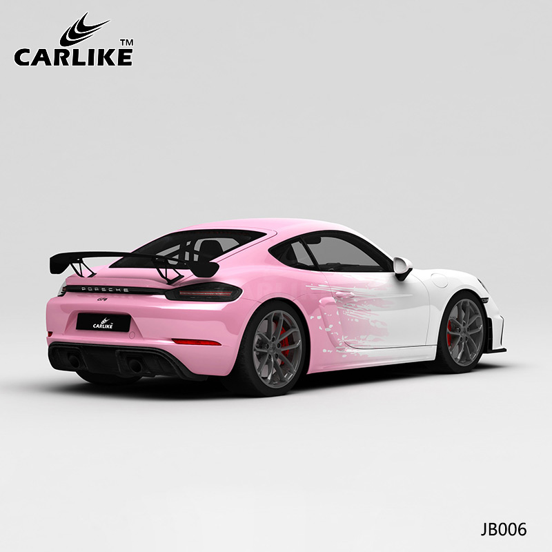 CARLIKE卡莱克™CL-JB-006保时捷白粉泼墨渐变整车改色