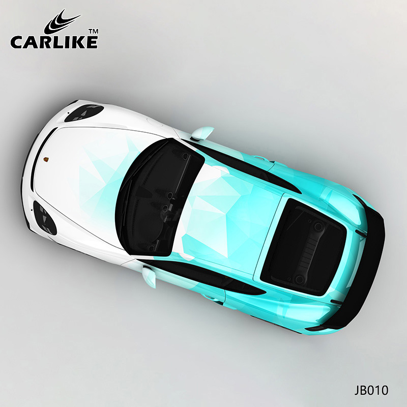 CARLIKE卡莱克™CL-JB-010保时捷白蓝几何渐变全车贴膜