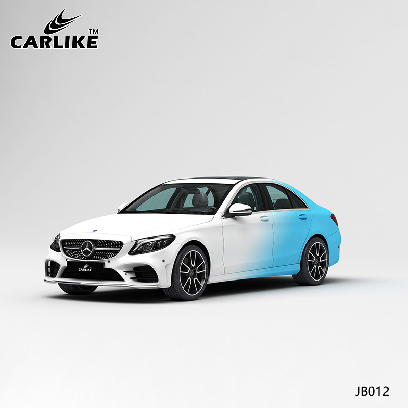 CARLIKE卡莱克™CL-JB-012奔驰白蓝斜角渐变全车改色