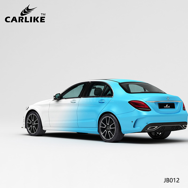 CARLIKE卡莱克™CL-JB-012奔驰白蓝斜角渐变全车改色