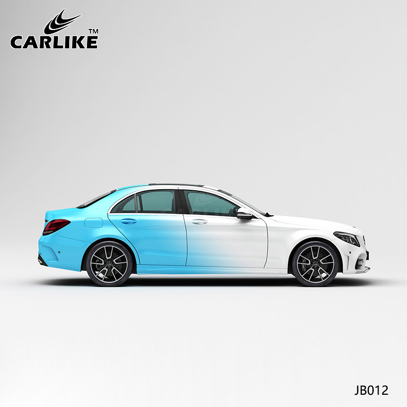 CARLIKE卡莱克™CL-JB-012奔驰白蓝斜角渐变全车改色