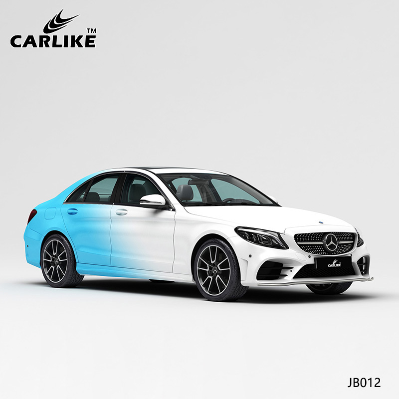 CARLIKE卡莱克™CL-JB-012奔驰白蓝斜角渐变全车改色