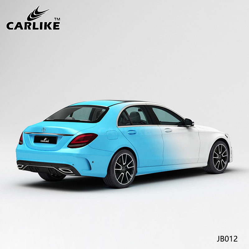 CARLIKE卡莱克™CL-JB-012奔驰白蓝斜角渐变全车改色