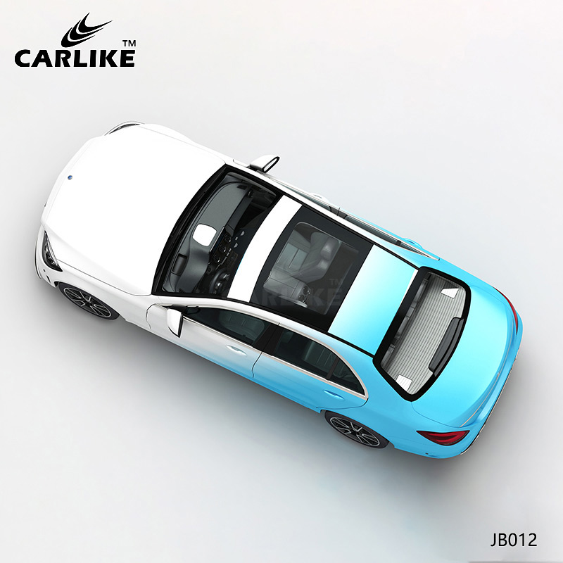 CARLIKE卡莱克™CL-JB-012奔驰白蓝斜角渐变全车改色