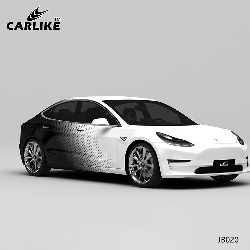 CARLIKE卡莱克™CL-JB-020特斯拉黑白点状斜点渐变全车改色