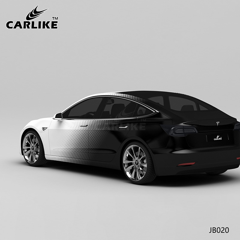 CARLIKE卡莱克™CL-JB-020特斯拉黑白点状斜点渐变全车改色