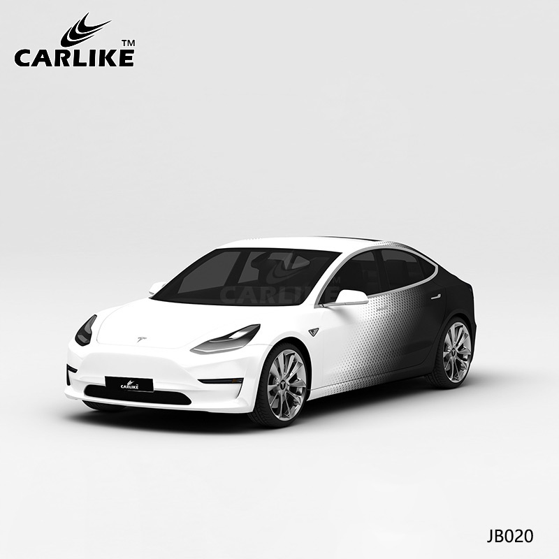 CARLIKE卡莱克™CL-JB-020特斯拉黑白点状斜点渐变全车改色