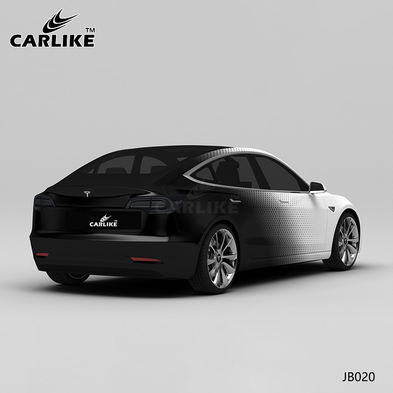 CARLIKE卡莱克™CL-JB-020特斯拉黑白点状斜点渐变全车改色