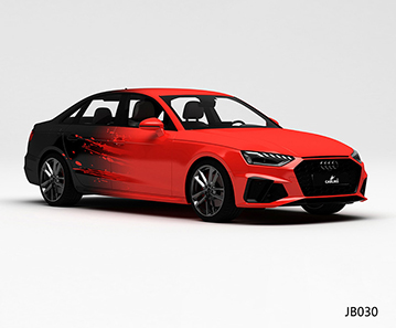 CARLIKE卡莱克™CL-JB-030奥迪红黑泼墨渐变全车改色