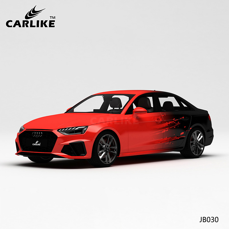 CARLIKE卡莱克™CL-JB-030奥迪红黑泼墨渐变全车改色