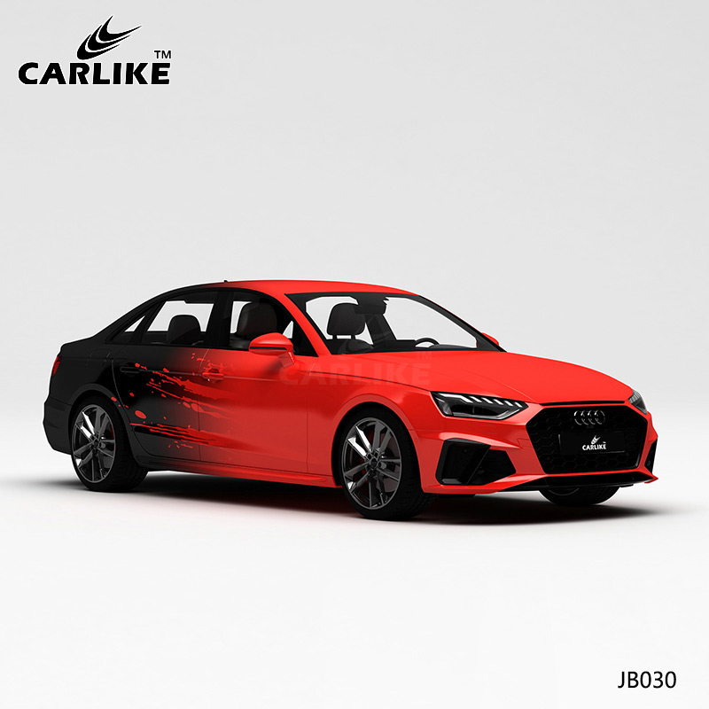 CARLIKE卡莱克™CL-JB-030奥迪红黑泼墨渐变全车改色