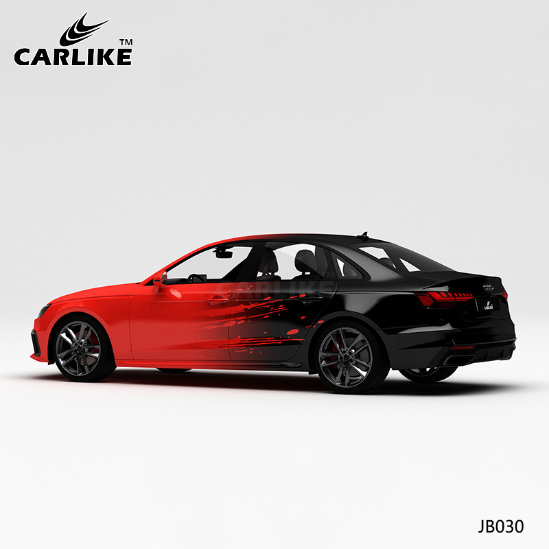 CARLIKE卡莱克™CL-JB-030奥迪红黑泼墨渐变全车改色