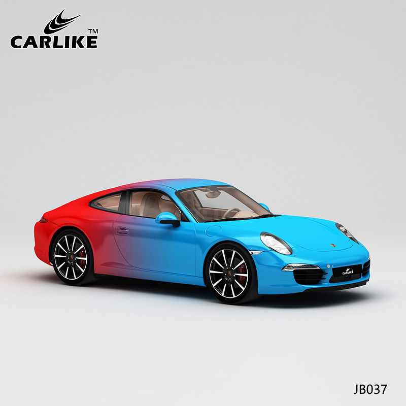 CARLIKE卡莱克™CL-JB-037保时捷蓝红渐变车身改色