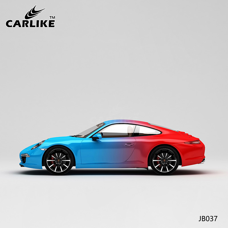 CARLIKE卡莱克™CL-JB-037保时捷蓝红渐变车身改色