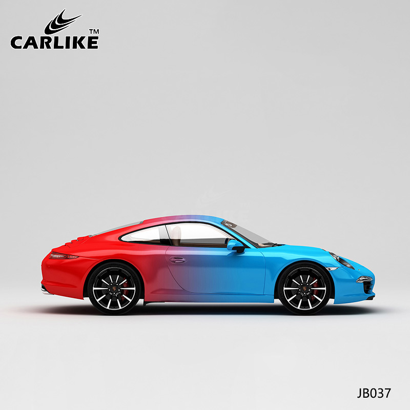 CARLIKE卡莱克™CL-JB-037保时捷蓝红渐变车身改色