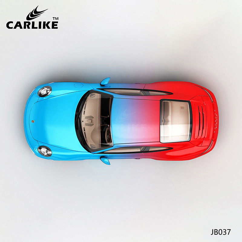 CARLIKE卡莱克™CL-JB-037保时捷蓝红渐变车身改色