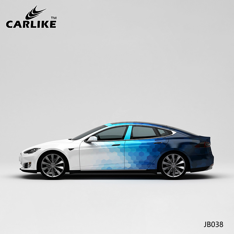 CARLIKE卡莱克™CL-JB-037保时捷蓝红渐变车身改色