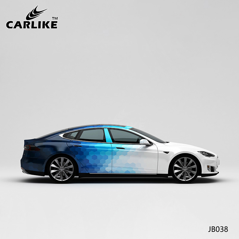 CARLIKE卡莱克™CL-JB-037保时捷蓝红渐变车身改色