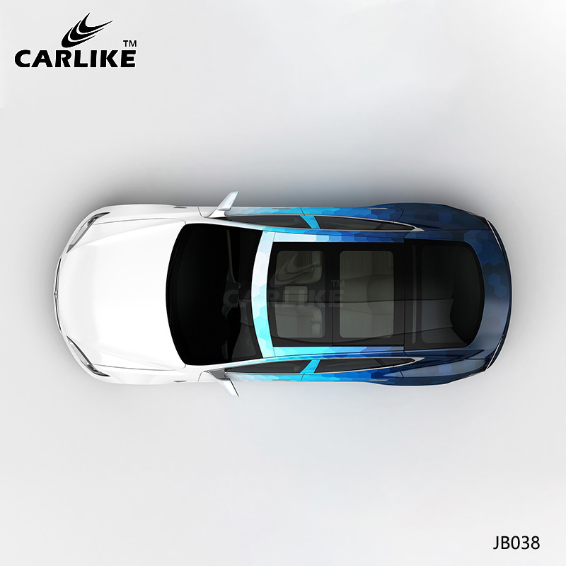 CARLIKE卡莱克™CL-JB-037保时捷蓝红渐变车身改色