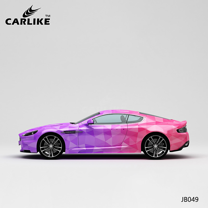 CARLIKE卡莱克™CL-JB-049阿斯顿马丁DBS紫粉三角底纹渐变整车改色