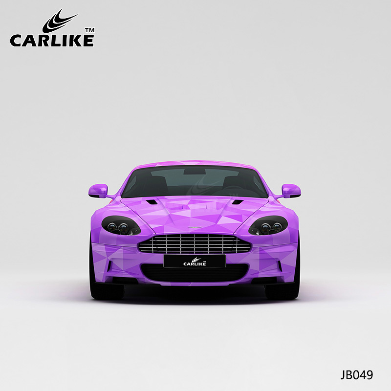 CARLIKE卡莱克™CL-JB-049阿斯顿马丁DBS紫粉三角底纹渐变整车改色