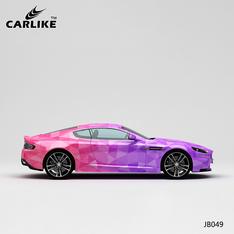 CARLIKE卡莱克™CL-JB-049阿斯顿马丁DBS紫粉三角底纹渐变整车改色
