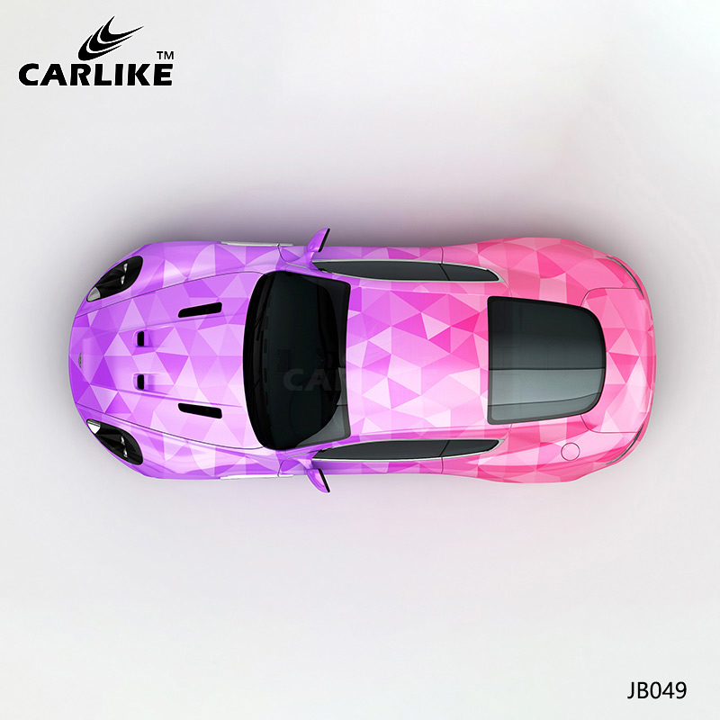 CARLIKE卡莱克™CL-JB-049阿斯顿马丁DBS紫粉三角底纹渐变整车改色