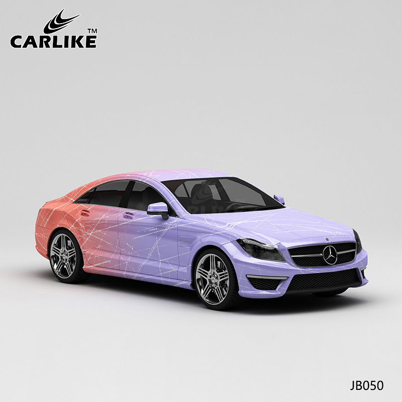 CARLIKE卡莱克™CL-JB-050奔驰紫粉线条渐变汽车贴膜