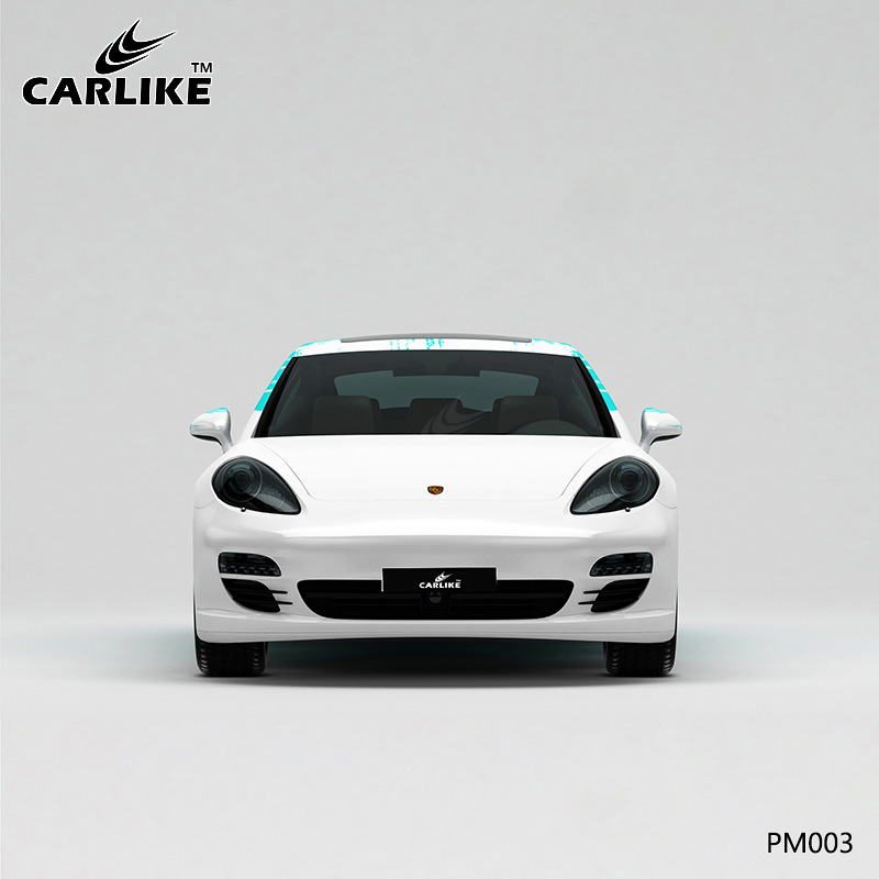 CARLIKE卡莱克™CL-PM-003保时捷白蓝泼墨车身改色