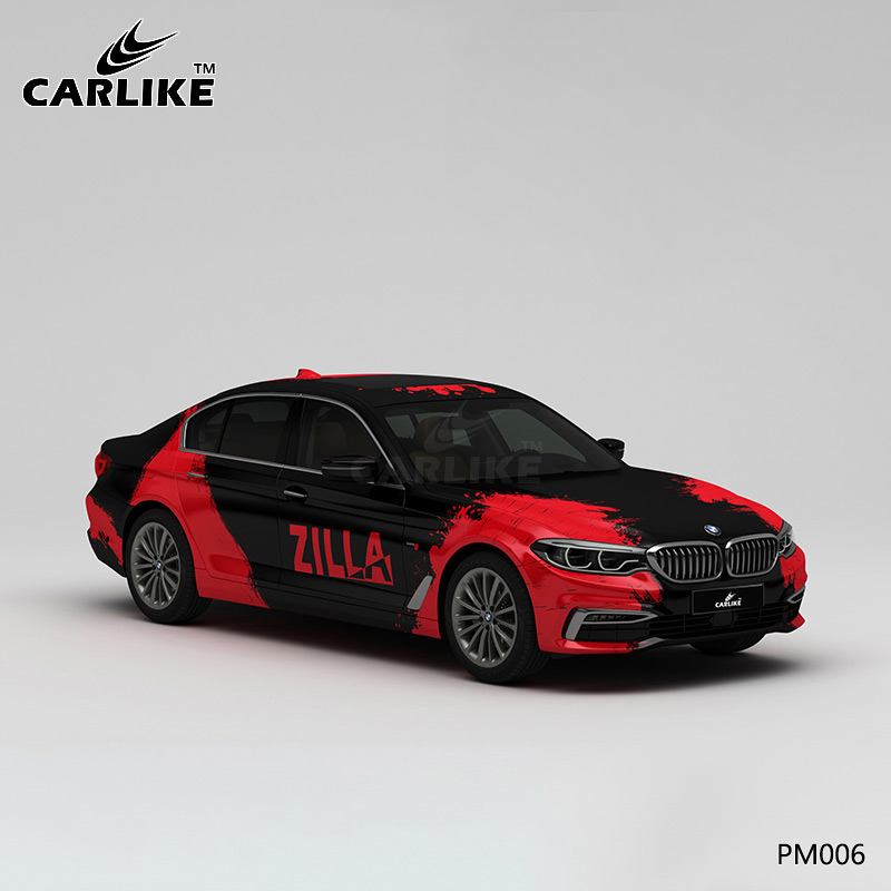 CARLIKE卡莱克™CL-PM-006宝马黑红泼墨车身彩绘