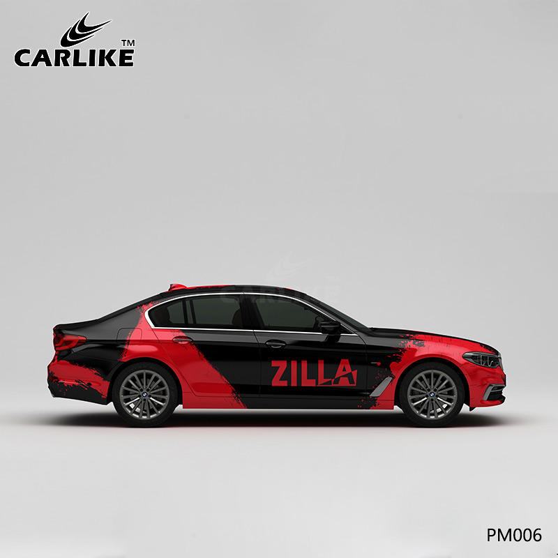 CARLIKE卡莱克™CL-PM-006宝马黑红泼墨车身彩绘