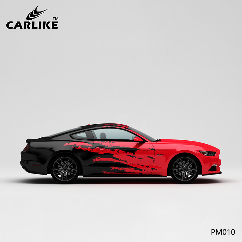 CARLIKE卡莱克™CL-PM-010野马红黑泼墨车身彩绘