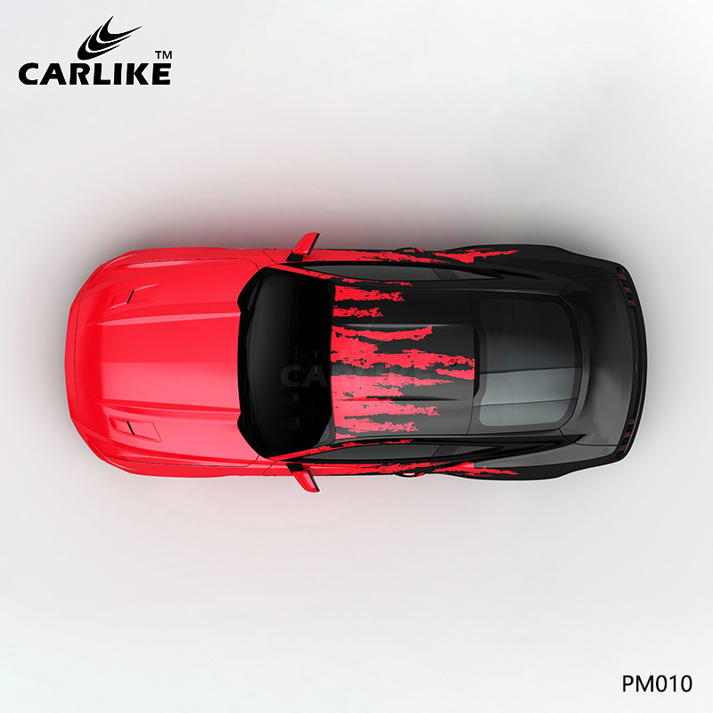 CARLIKE卡莱克™CL-PM-010野马红黑泼墨车身彩绘