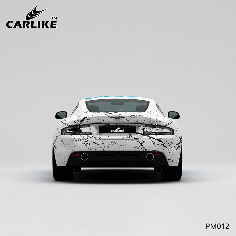 CARLIKE卡莱克™CL-PM-012阿斯顿马丁蓝白泼墨车身改色