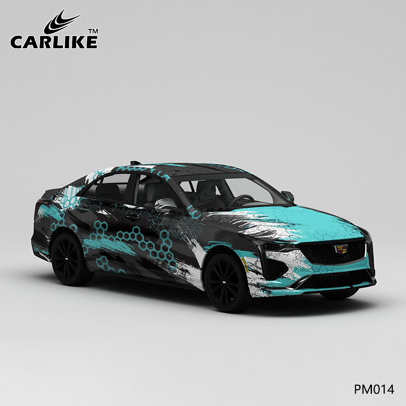 CARLIKE卡莱克™CL-PM-014凯迪拉克做旧泼墨全车改色